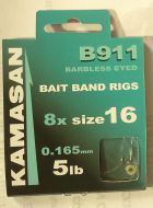 KAMASAN B911 BARBLESS EYED BAIT BAND RIG SIZE 16